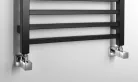 Egyenes radiátor, Sapho METRO fürdőszobai radiátor, 500x1200mm, matt fekete IR410TB