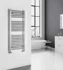 Íves radiátor, Aqualine ALYA íves fürdőszobai radiátor, 500x1110 mm, króm LLC201