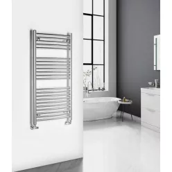   Íves radiátor, Aqualine ALYA íves fürdőszobai radiátor, 600x1110 mm, króm LLC202