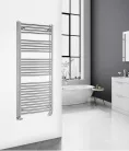 Íves radiátor, Aqualine ALYA íves fürdőszobai radiátor, 600x1420 mm, króm LLC204