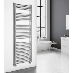   Íves radiátor, Aqualine ALYA íves fürdőszobai radiátor, 600x1703 mm, króm LLC205