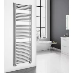   Íves radiátor, Aqualine ALYA íves fürdőszobai radiátor, 600x1703 mm, króm LLC205