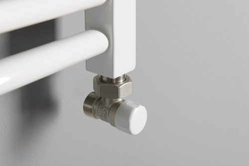 Radiátor szelep, Aqualine ECO csatlakozó készlet, nikkel/fehér CP9810S