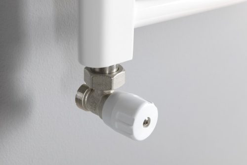 Radiátor szelep, Aqualine ECO csatlakozó készlet, nikkel/fehér CP9810S