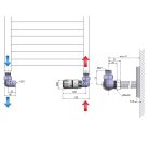 Radiátor szelep, Aqualine ECO csatlakozó készlet termosztáttal,jobbos, nikkel/fehér CP9912RS