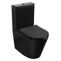   WC, Sapho Paco RIMLESS monoblokkos WC, ülőke nélkül, fekete PC1012WRB