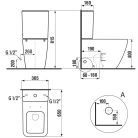 WC, Sapho Porto RIMLESS monoblokkos WC PC102WR