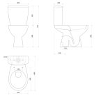 WC, Aqualine Manuel monoblokkos WC PS8814