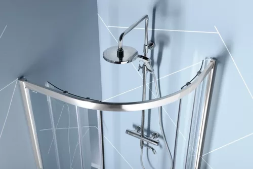 Zuhanykabin, Sapho Polysan EASY LINE íves zuhanykabin, 120x80 cm, L/R, transzparent üveg EL2315