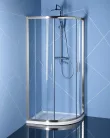 Zuhanykabin, Sapho Polysan EASY LINE íves zuhanykabin, 120x80 cm, L/R, transzparent üveg EL2315