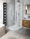 Zuhanykabin, Sapho Polysan FORTIS LINE íves zuhanykabin, jobbos, 100x90 cm FL5090R