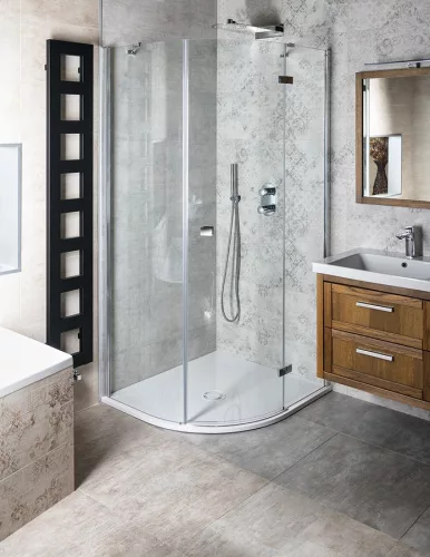 Zuhanykabin, Sapho Polysan FORTIS LINE íves zuhanykabin, jobbos, 100x90 cm FL5090R