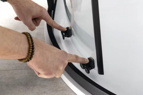 Zuhanykabin, Sapho Gelco SIGMA SIMPLY íves zuhanykabin, 100x80 cm matt fekete GS1080B