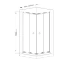 Zuhanykabin, Aqualine AGGA zuhanykabin, 80x80x185cm, króm HLF808Y