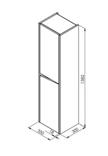 Fali szekrény, Tboss Linzy kiegészítő szekrény F140 2A balos