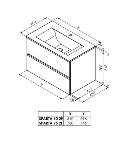 Alsó szekrény, Tboss Sparta 60 2F