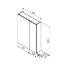 Felső szekrény, Tboss Mirror Box Bespa 60