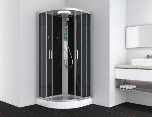 Hidromasszázs zuhanykabin, Sanotechnik Austin hidromasszázs zuhanykabin CL20 fekete/króm