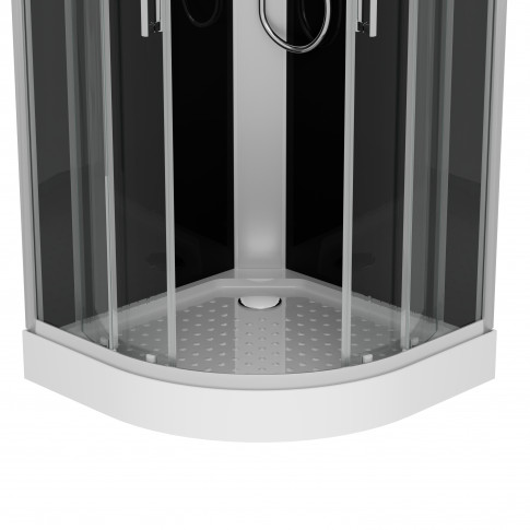 Hidromasszázs zuhanykabin, Sanotechnik Austin hidromasszázs zuhanykabin CL20 fekete/króm
