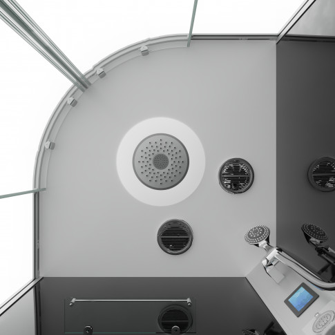 Hidromasszázs zuhanykabin, Sanotechnik Austin hidromasszázs zuhanykabin CL20 fekete/króm