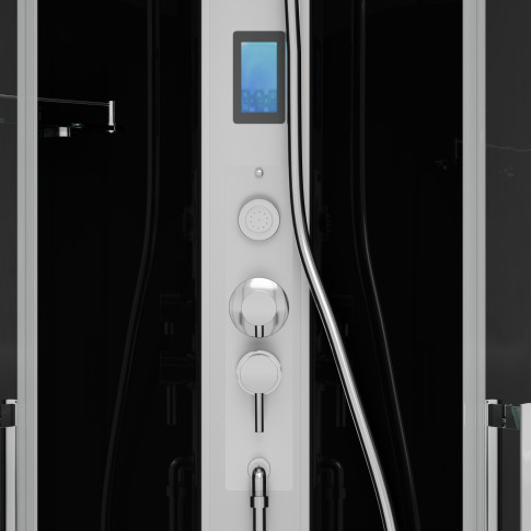 Hidromasszázs zuhanykabin, Sanotechnik Austin hidromasszázs zuhanykabin CL20 fekete/króm