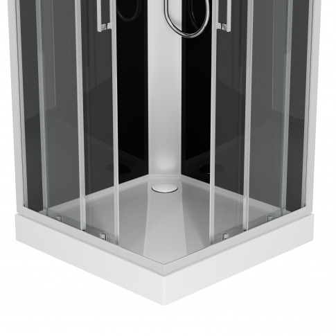 Hidromasszázs zuhanykabin, Sanotechnik Miami hidromasszázs zuhanykabin CL21 fekete/króm
