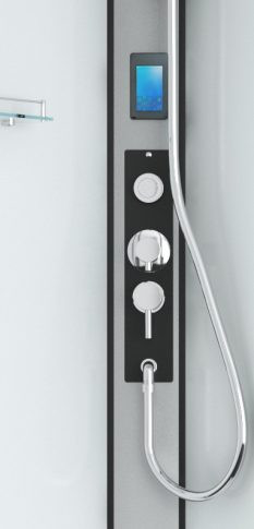 Hidromasszázs zuhanykabin, Sanotechnik Miami hidromasszázs zuhanykabin CL21B fehér/fekete