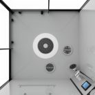 Hidromasszázs zuhanykabin, Sanotechnik Miami hidromasszázs zuhanykabin CL21B fehér/fekete