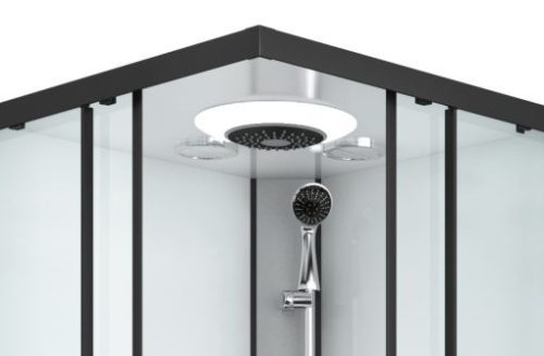 Hidromasszázs zuhanykabin, Sanotechnik Miami hidromasszázs zuhanykabin CL21B fehér/fekete