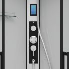 Hidromasszázs zuhanykabin, Sanotechnik Miami hidromasszázs zuhanykabin CL21B fehér/fekete