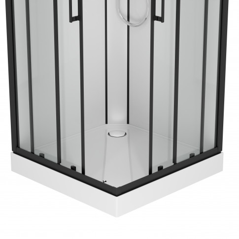 Hidromasszázs zuhanykabin, Sanotechnik Miami hidromasszázs zuhanykabin CL21B fehér/fekete