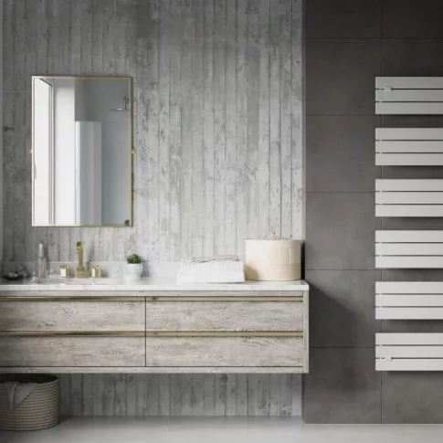 Egyenes radiátor, Sanotechnik AREZZO fürdőszobai fűtőtest, fehér, 915 W AL173