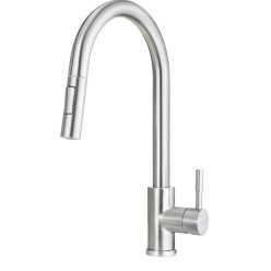   Mosogató csaptelep, Deante Lima mosogató csaptelep kihúzható kifolyóval, acél BBM_F72M