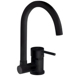   Mosogató csaptelep, Deante Aster összecsukható kifolyócsővel, fekete BCA_N61M