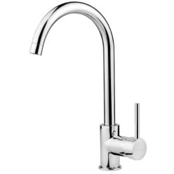   Mosogató csaptelep, Deante Aster ECO perlátorral, U formájú kifolyóval,  króm BCAE062M