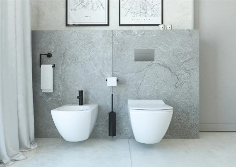 Bidé csaptelep, Deante Arnika bidé csaptelep, fekete BQA_N30M