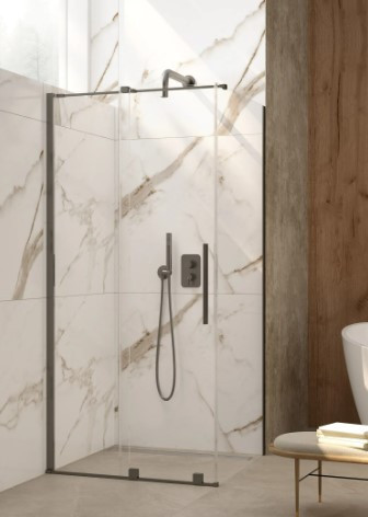 Walk-in, Deante Prizma tolóajtós walk-in, titán, 100 cm KTJ_D30R