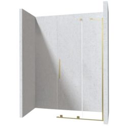   Walk-in, Deante Prizma tolóajtós walk-in, szálcsiszolt arany, 90 cm KTJ_R39R