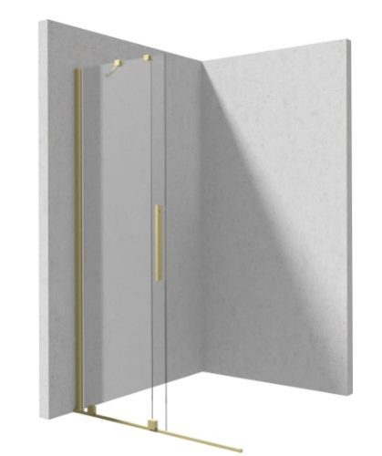Walk-in, Deante Prizma tolóajtós walk-in, szálcsiszolt arany, 90 cm KTJ_R39R