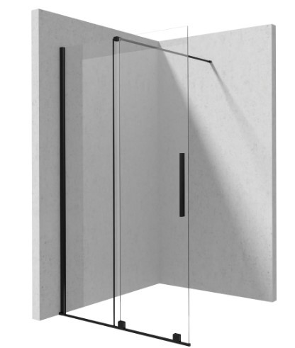Walk-in, Deante Prizma tolóajtós walk-in, fekete, 120 cm KTJ_N32R