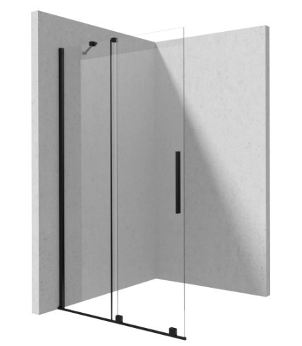 Walk-in, Deante Prizma tolóajtós walk-in, 100 cm, fekete KTJ_N30R