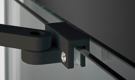 Walk-in, Deante Prizma tolóajtós walk-in, 100 cm, fekete KTJ_N30R