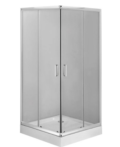 Zuhanykabin, Deante Funkia szögletes zuhanykabin króm+átlátszó üveg 90x90 KYC_041K