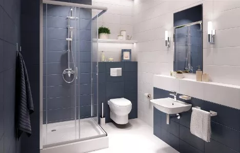 Zuhanykabin, Deante Funkia szögletes zuhanykabin zuhanytálcával króm+átlátszó üveg 80x80