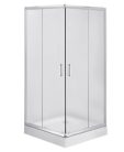 Zuhanykabin, Deante Funkia szögletes zuhanykabin króm+matt üveg 90x90 KYC_641K