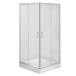   Zuhanykabin, Deante Funkia szögletes zuhanykabin króm+matt üveg 90x90 KYC_641K
