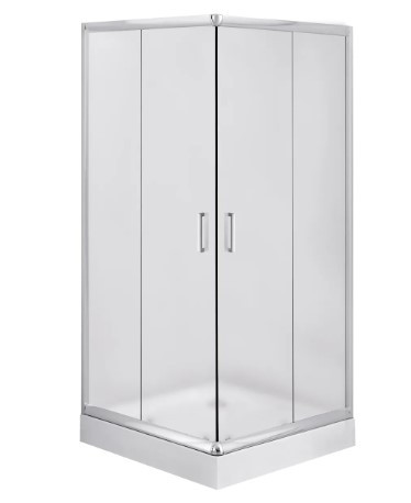 Zuhanykabin, Deante Funkia szögletes zuhanykabin króm+matt üveg 90x90 KYC_641K