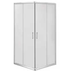   Zuhanykabin, Deante Funkia szögletes zuhanykabin zuhanytálcával króm+matt üveg 90x90
