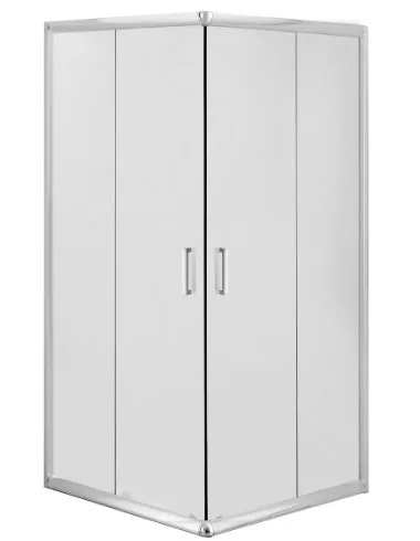 Zuhanykabin, Deante Funkia szögletes zuhanykabin zuhanytálcával króm+matt üveg 90x90