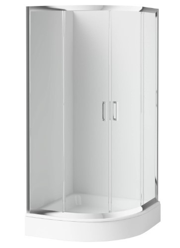 Zuhanykabin, Deante Funkia íves zuhanykabin króm+átlátszó üveg 90x90 KYP_051K